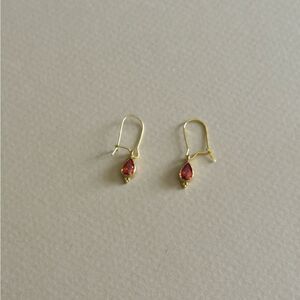 Red gemstone Earrings R914